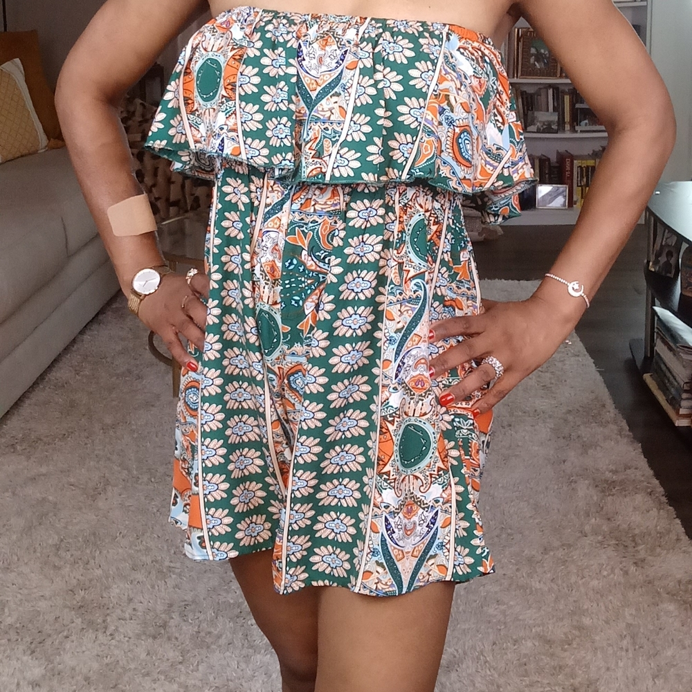 LDS Boho Print Romper